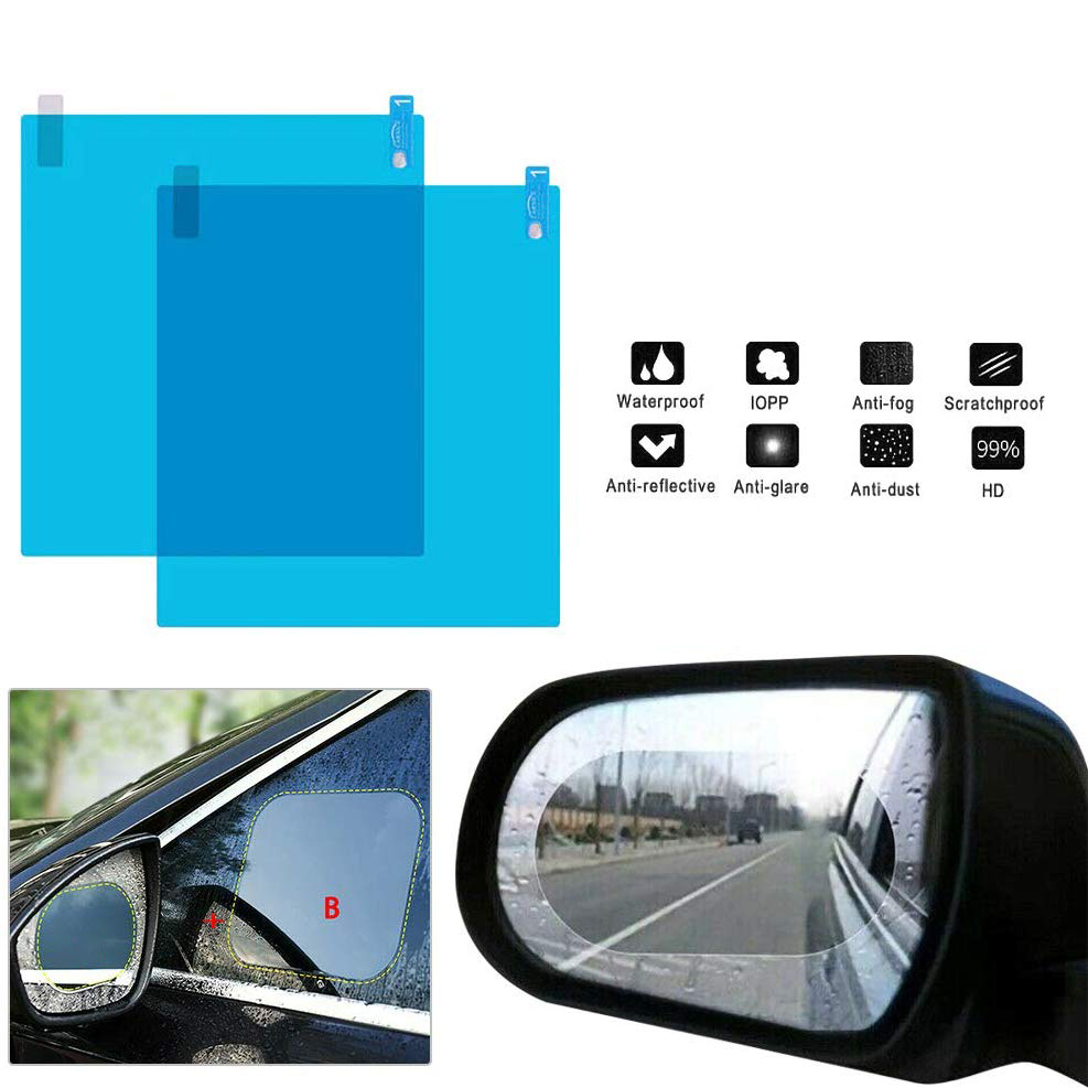 Image of Set 2 folii universale pentru oglinzi sau geamuri auto antiaburire, anti stropire