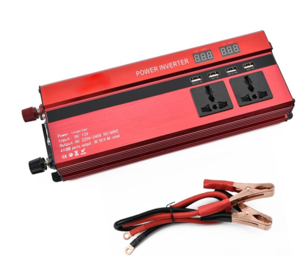 Invertor cu display, 2000W, 2 Prize, 4 Porturi USB