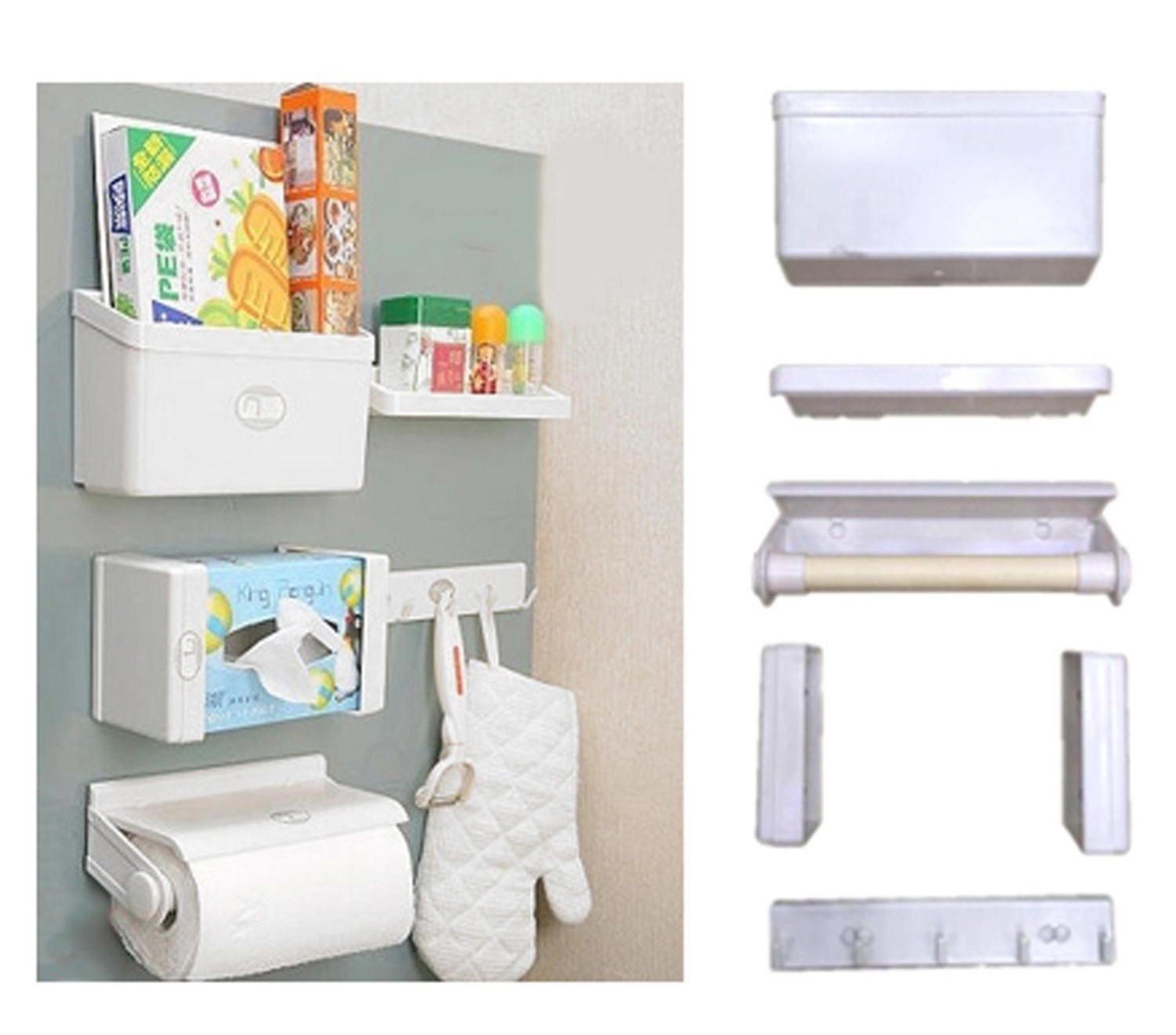 Set 5 organizatoare magnetice pentru frigider