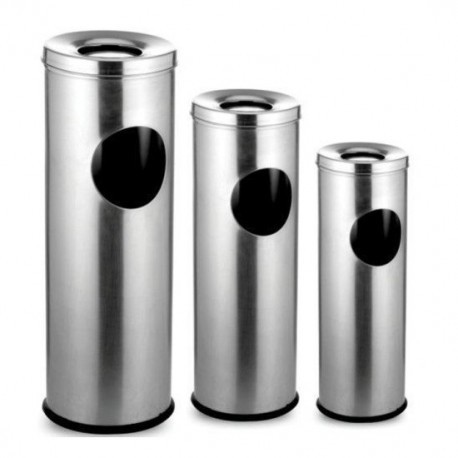 Set 3 cosuri cu scrumiera din inox pentru gunoi 15l, 18l, 23l