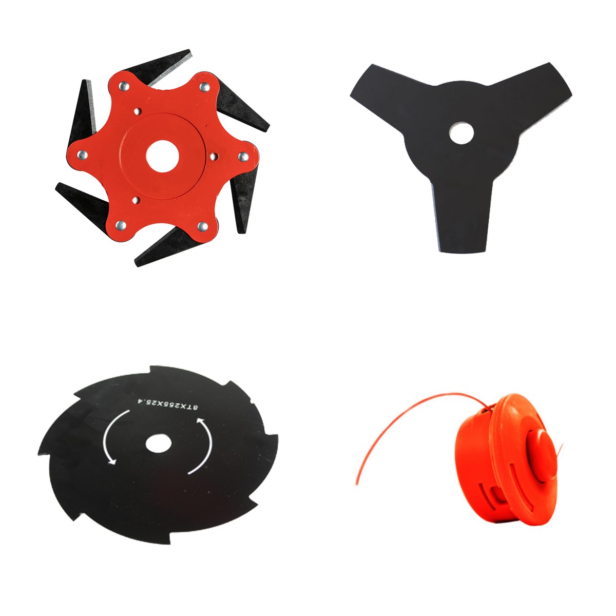 Set 4 accesorii pentru motocoasa, tambur si discuri