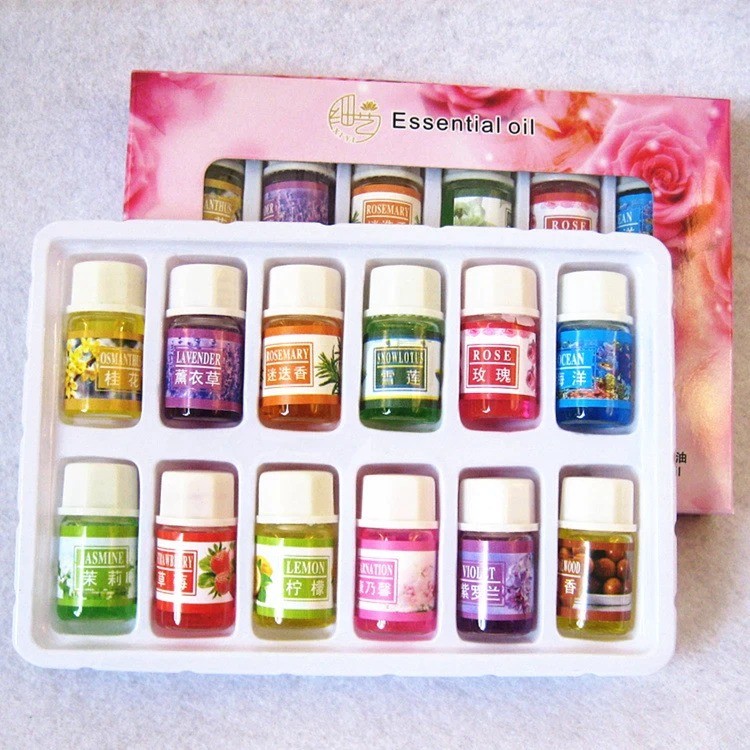 Set 12 uleiuri esentiale pentru aromaterapie, 12x 3 ml