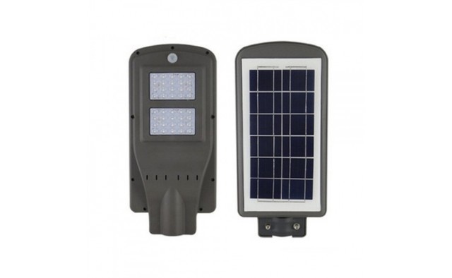 Lampa stradala COB LED 30 W cu telecomanda si panou solar