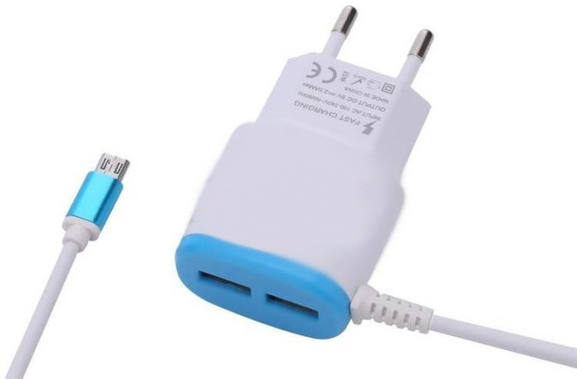 Incarcator rapid cu fir micro USB si 2 porturi USB