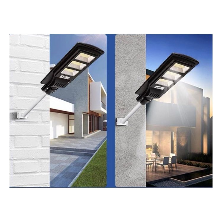 Lampa Stradala Proiector LED cu Incarcare Solara, 150W Panou Solar Incorporat, acumulator intern, 192 leduri, suport inclus