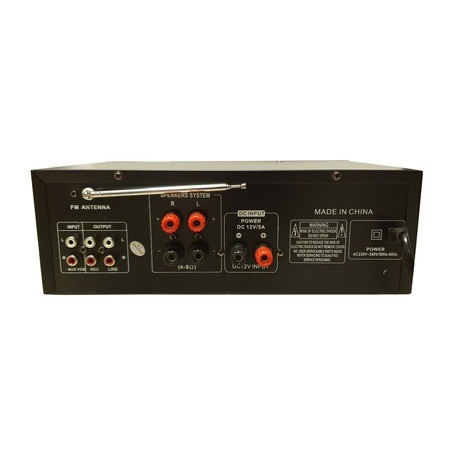 Amplificator audio profesional 80 W, Bluetooth, Telecomanda, USB, SD Card