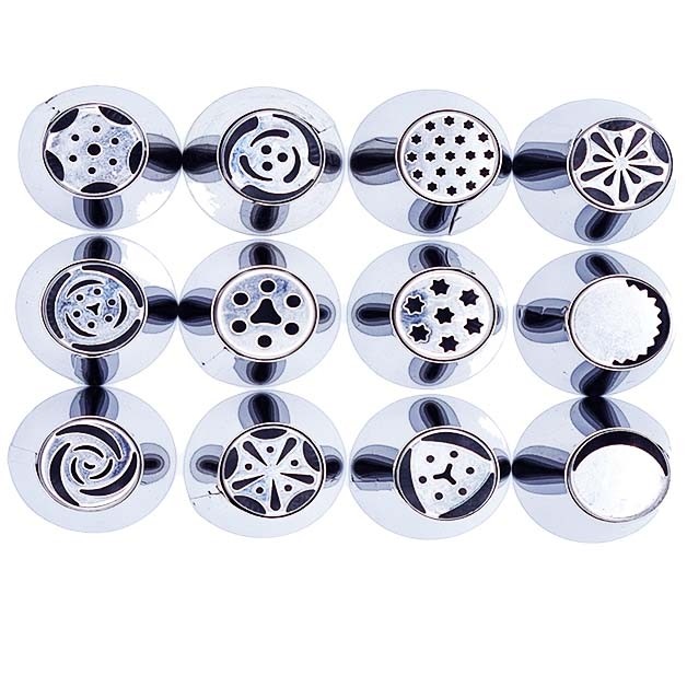 Set 12 duiuri profesionale din inox pentru ornat