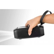 Boxa portabila radio FM, bluetooth cu lanterna si incarcare solara incorporata