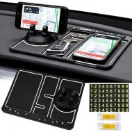 Covoras anti-alunecare pentru bordul masini cu rotire 360 grade, afisare numar telefon si aromaterapie