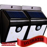 Set lampa LED cu incarcare solara si senzor de miscare
