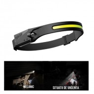 Lanterna frontala LED, incarcabila, 5 moduri de iluminare si senzor de miscare