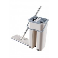 Mop plat, galeata cu 2 cuve pentru spalare si stoarcere rapida, 2 rezerve incluse, rotire 360 grade