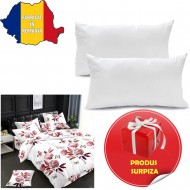 Oferta Speciala ! Pachet complet pentru casa. Lenjerie completa pentru pat + Set 2 perne matlasate ecologice + produs surpriza !