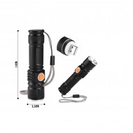 Lanterna cu acumulator incorporat incarcare USB Electric Torch