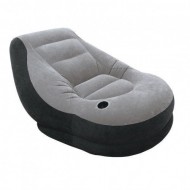 Sezlong gonflabil, suport pentru bauturi si pernuta picioare, 68564, 99x130x76 cm