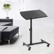 Masuta laptop din metal cu blat laminat, inaltime reglabila