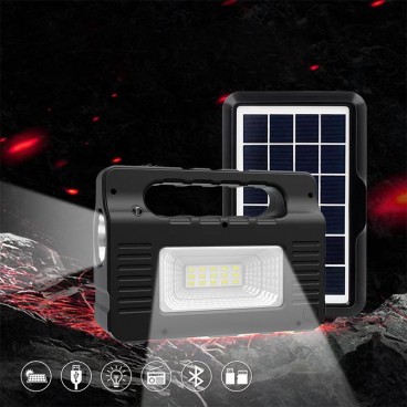 Kit cu panou solar, 3 becuri,funtie powerbank si difuzor, 6V