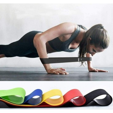 Set 5 benzii elastice pentru fitness, 5 nivele de rezistenta.