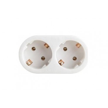 Adaptor priza cu 2 iesiri si protectie copii 16A 3500W 250V