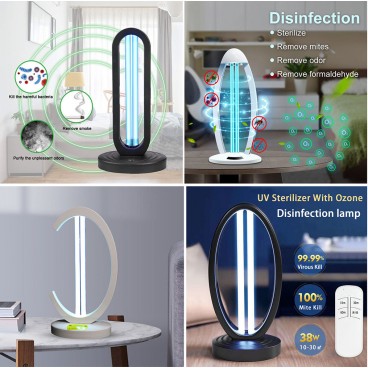Lampa bactericida UV-C si Ozon, 38W, Telecomanda si Temporizator
