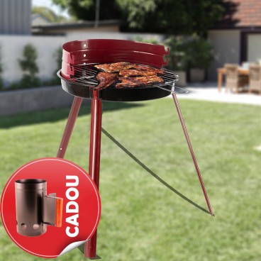 Pachet promotional ! Gratar din otel inoxidabil, 38 cm + Aprinzator Strend Pro Grill pentru carbuni, CADOU