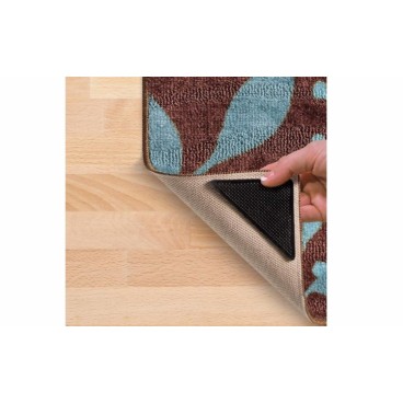 Set 4 triunghiuri antiderapante benzi antialunecare pentru covor mocheta