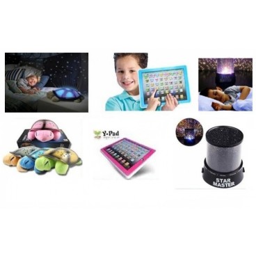 Set Cadou 3in1 Broscuta Proiector de tavan + Tableta educativa multifunctionala + CADOU proiector Lumini STAR MASTER