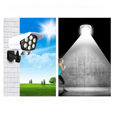 Proiector tip camera falsa cu panou solar, senzor de miscare