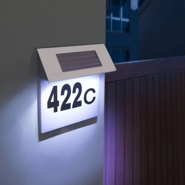 Numar pentru casa, cu afisare LED si incarcare solara