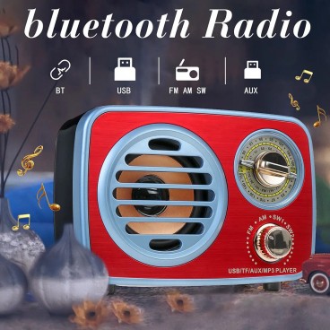 RADIO PORTABIL RETRO, CU ACUMULATOR