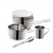 Set serviciu 7 piese din otel inoxidabil, pentru picnic/camping