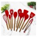 Set 11 ustensile din silicon pentru bucatarie + suport inclus
