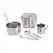 Set serviciu 7 piese din otel inoxidabil, pentru picnic/camping