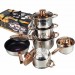 Set 12 piese, oale inox, 5 straturi, compatibile inductie