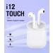 Casti Bluetooth 5.0, i12 Touch, Wireless, Control la Atingere, Compatibile Android si IOS , Conectare Multi-Point