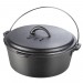 Tuci din Fonta Pura cu Capac, 3.5 Litri, 4.5 Kg, Diametru 25 cm