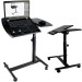 Masuta laptop din metal cu blat laminat, inaltime reglabila